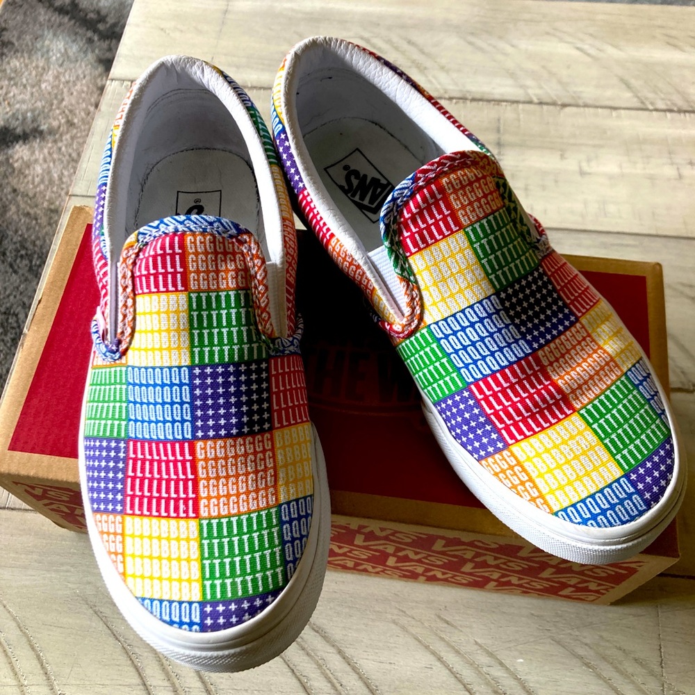 Vans Pride 2021 Rainbow Slip On Shoes Size 3/4.5